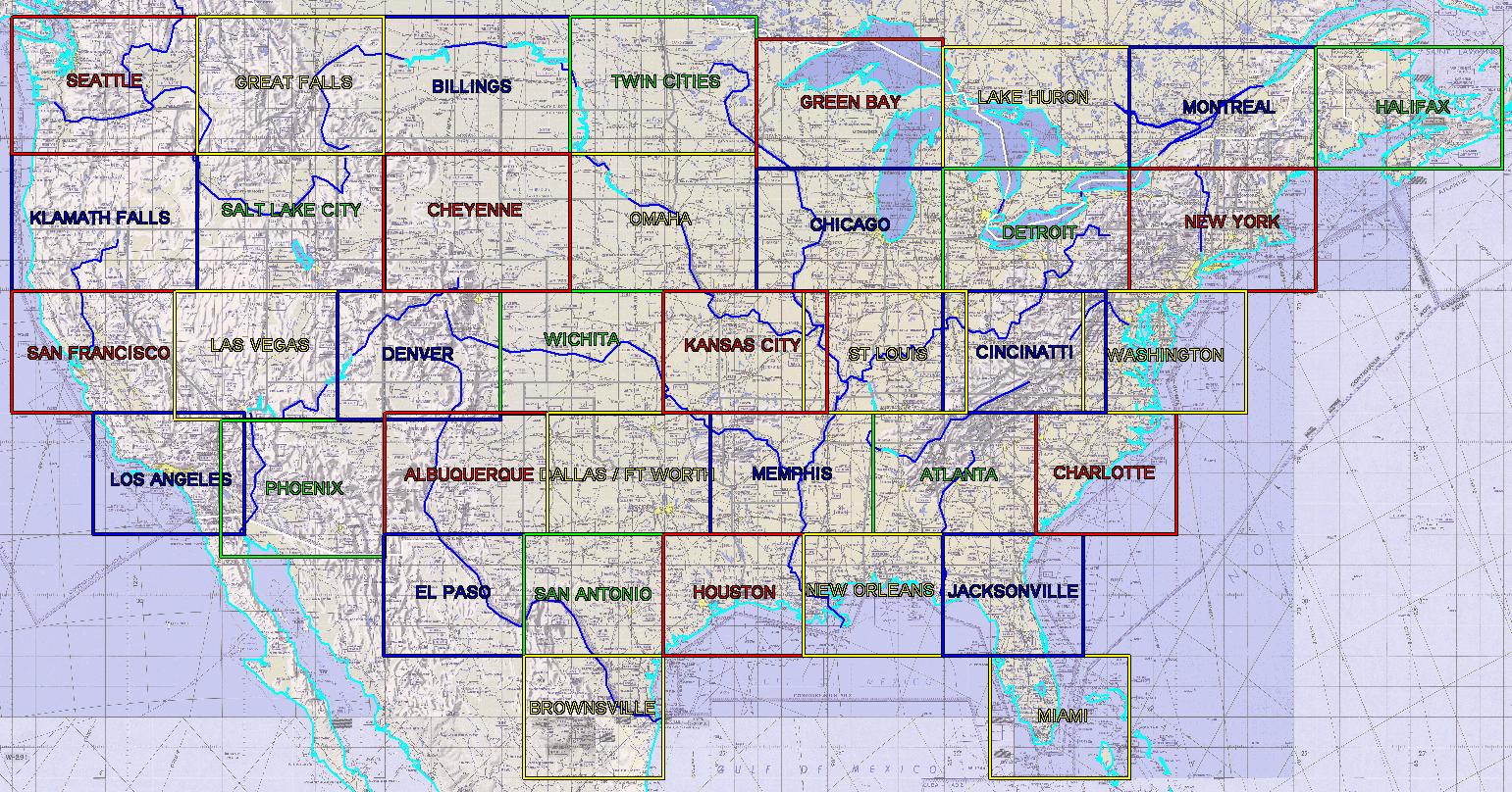 Latitude And Longitude Sectional Charts